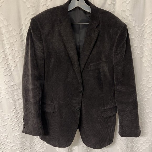 Pronto Uomo Other - Pronto Uomo Mens Black Corduroy Blazer Sport Coat Two Button Casual Jacket 46S